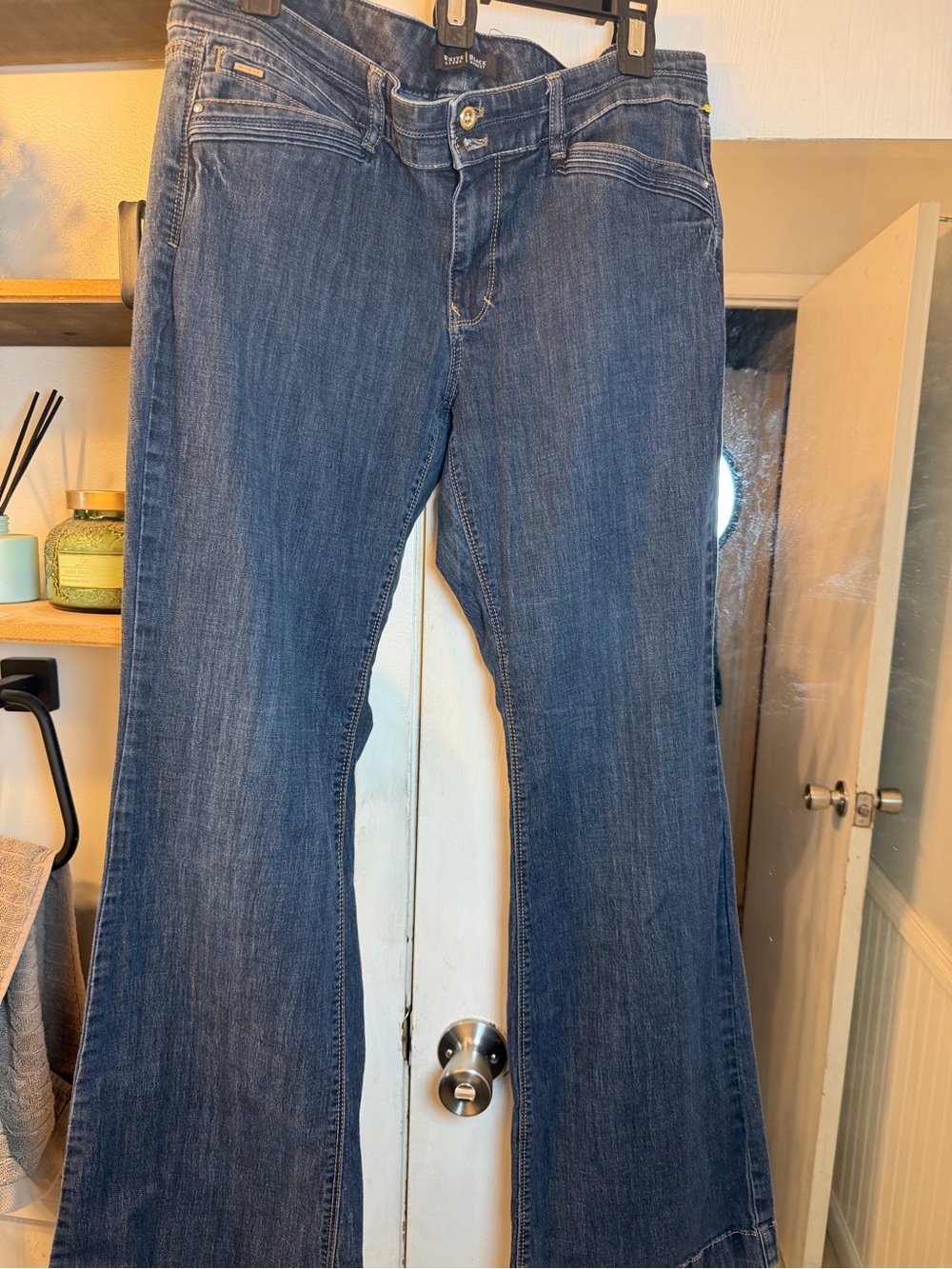 White House Black Market Blue Trouser-fit Wide-Leg Jeans